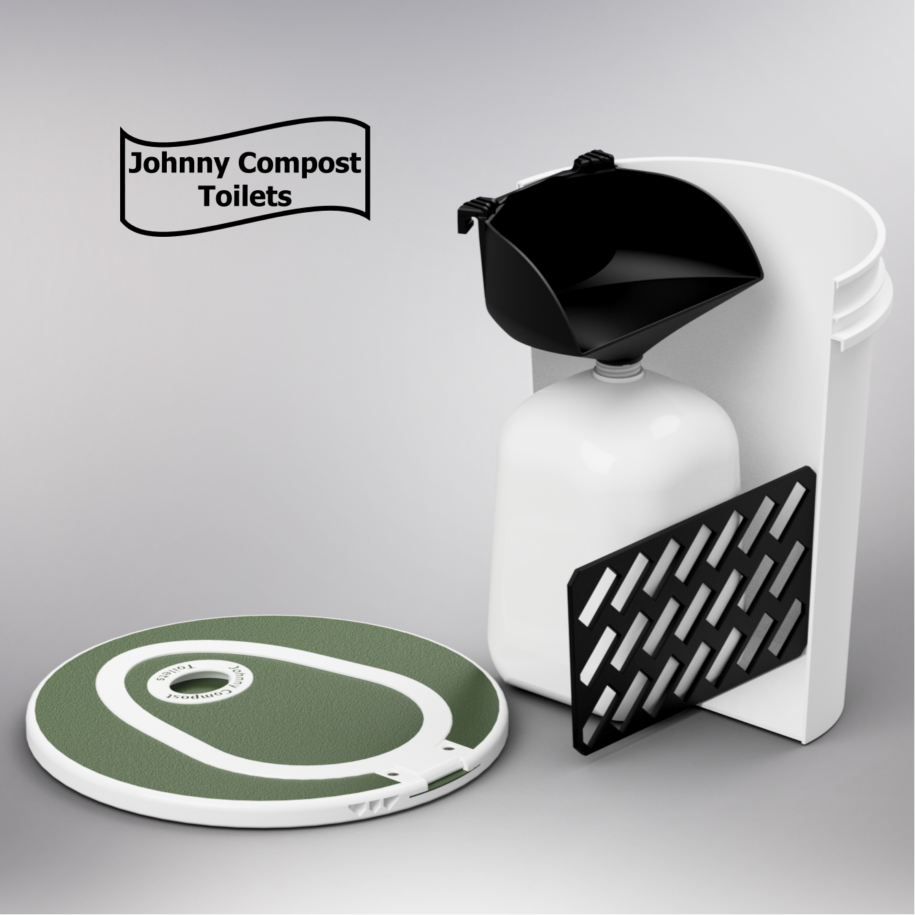 NETTYgo - Composting, Separating Toilet Kit - just add 5 gallon bucket, 13 gallon trash bag, and 1 gallon milk jug - EASY