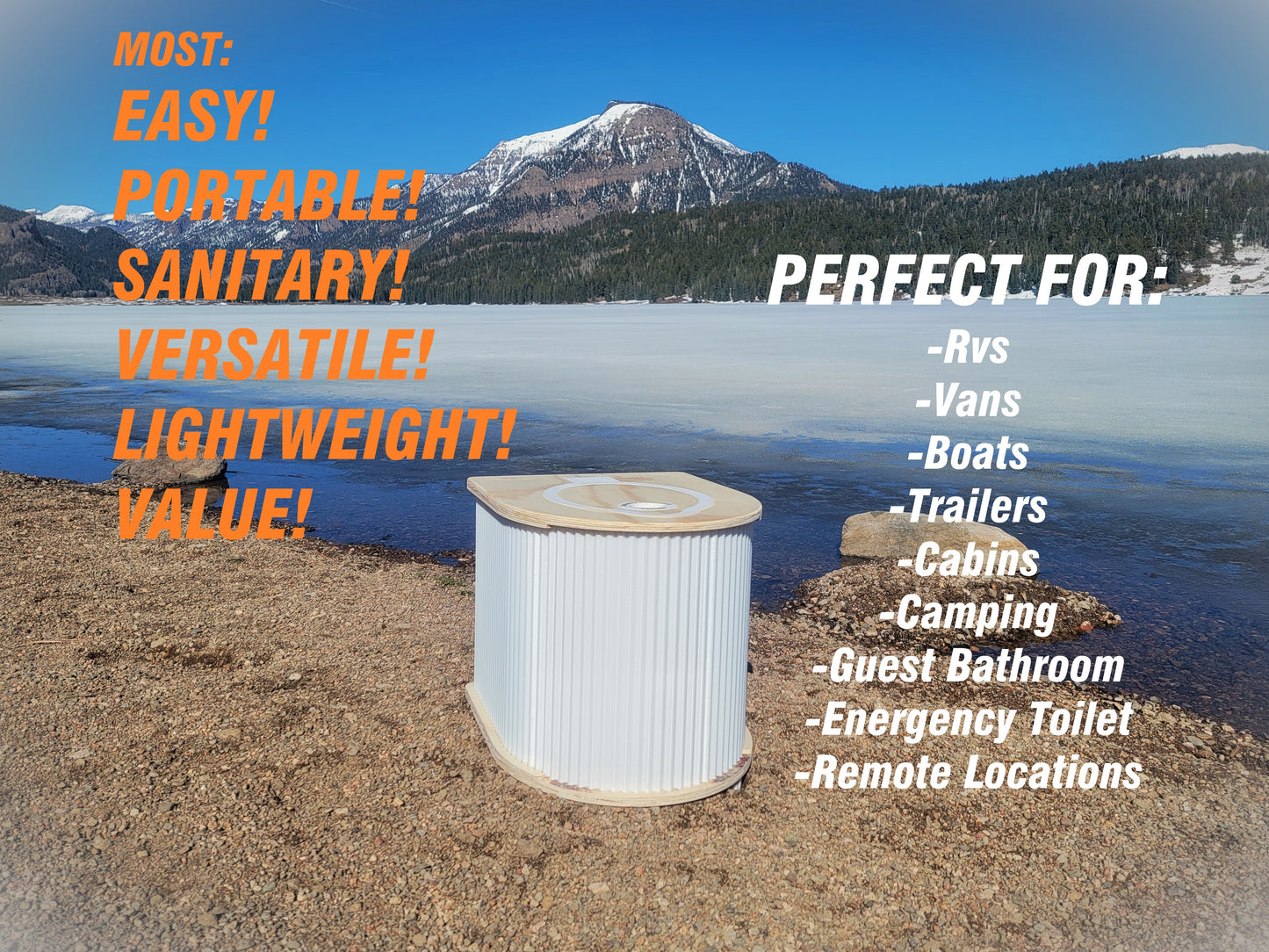 Compost Johnny Base Edition - Separating, Waterless Toilet - Powered-Venting, Custom Height Available