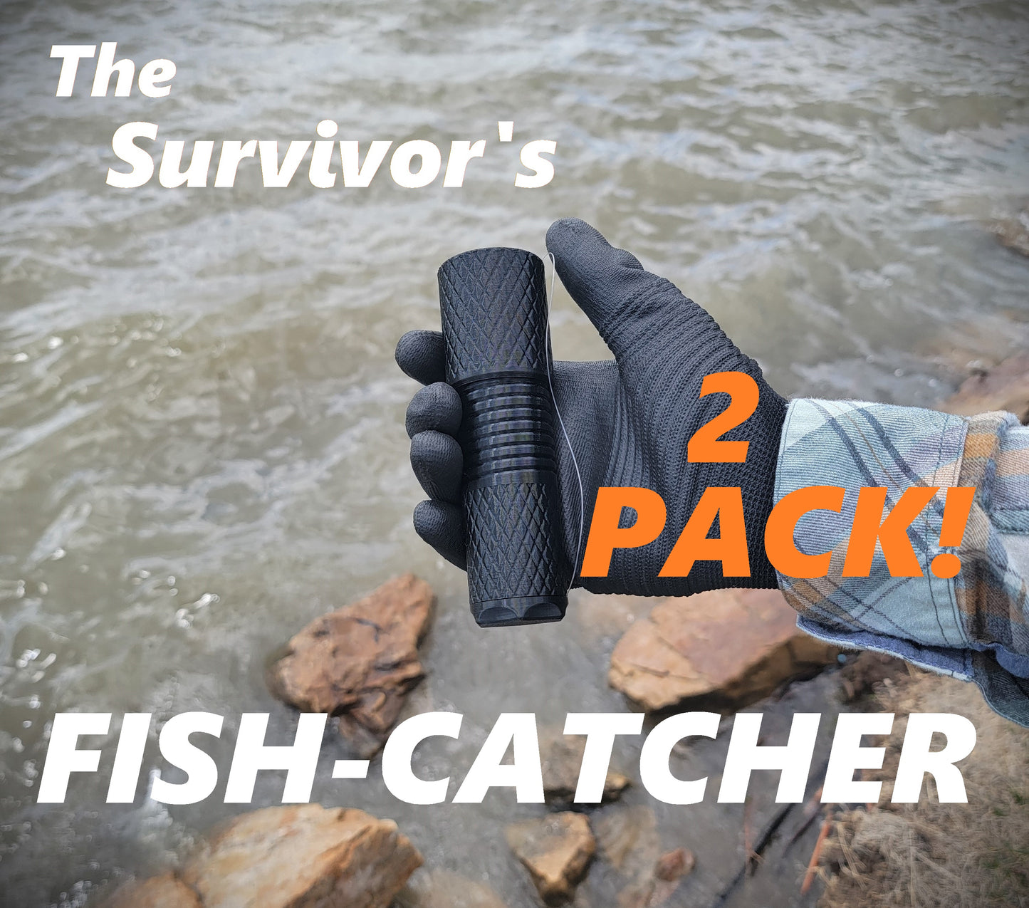 The Survivor's Fish-Catcher -2 PACK- Pocket Reel Fishing Gadget, with Tackle Storage