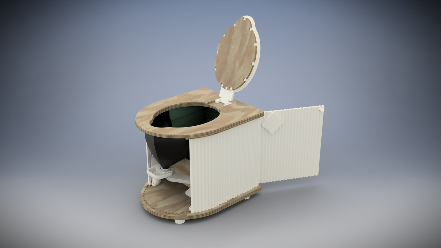 Compost Johnny Bare Edition - Separating, Waterless Toilet - Non-Venting, Upgradable, Custom Height Available