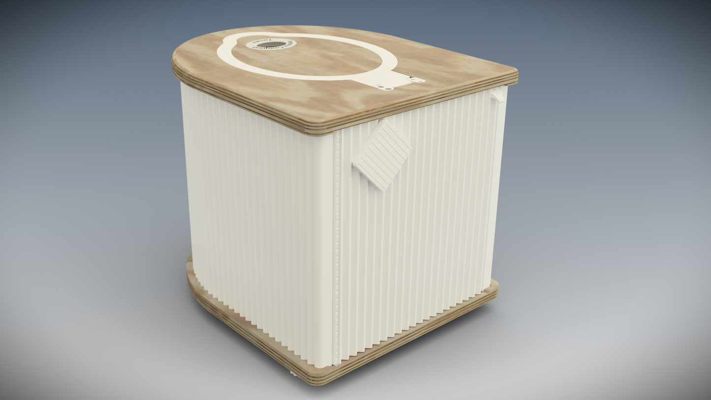 Compost Johnny Bare Edition - Separating, Waterless Toilet - Non-Venting, Upgradable, Custom Height Available