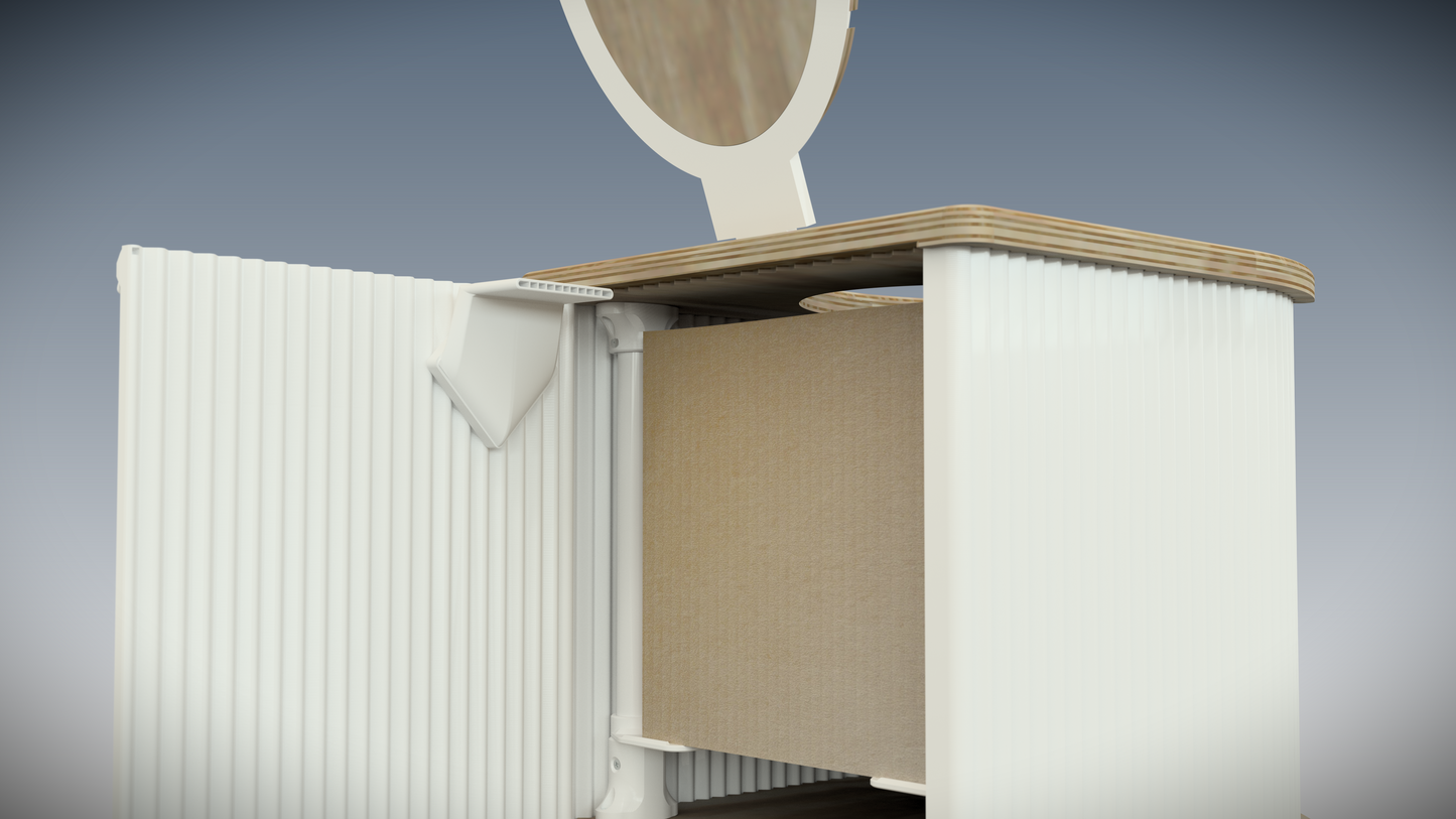 Compost Johnny Base Edition - Separating, Waterless Toilet - Powered-Venting, Custom Height Available