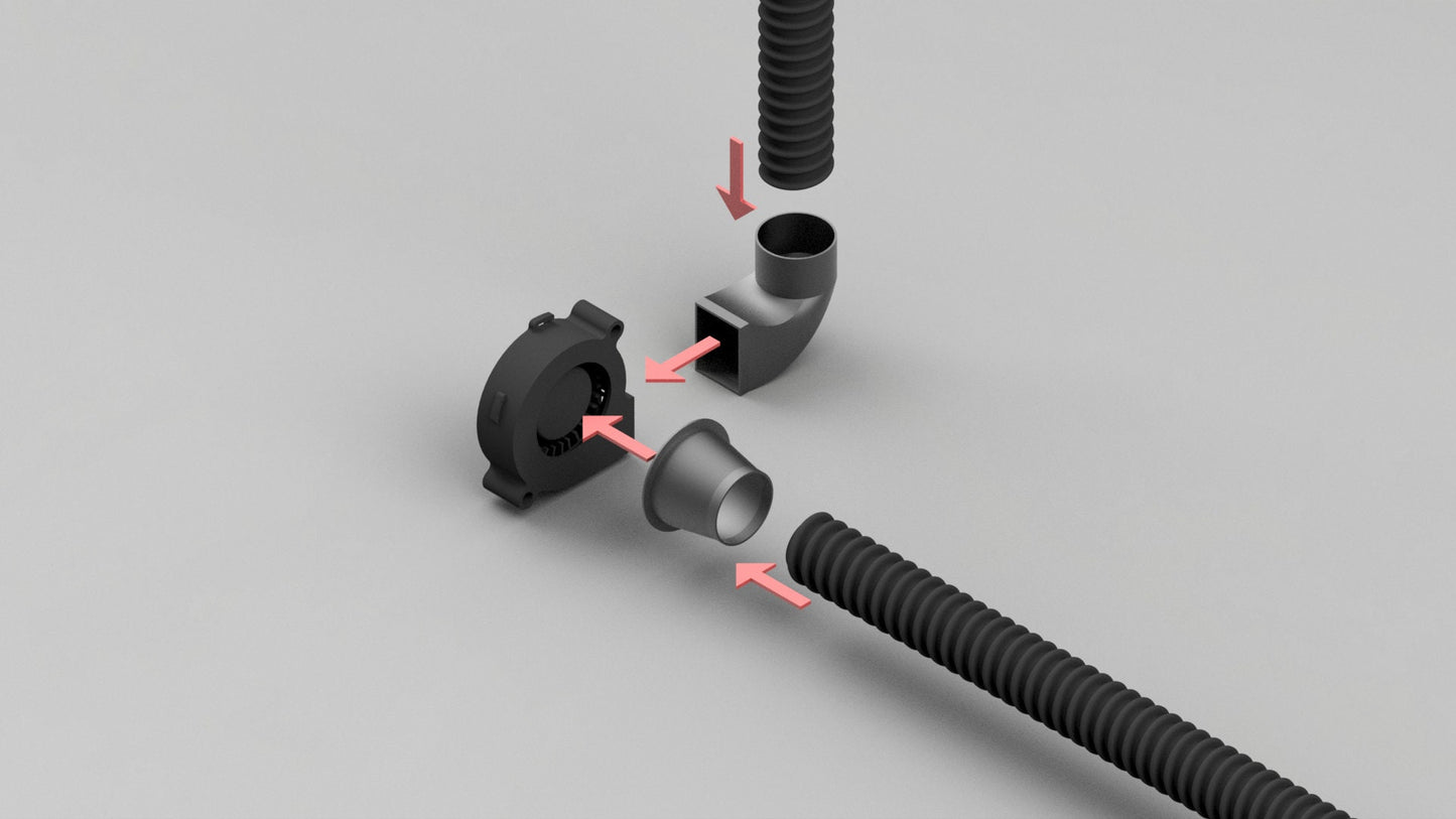 Ventilation Fan Attachment (for Computer Blower/Squirrel Cage Style Fan)